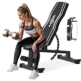Adjustable Weight Bench,Workout Bench for Home Gym, 1200 LB Stable Incline Decline Bench for Full Body Workout, Black Red
