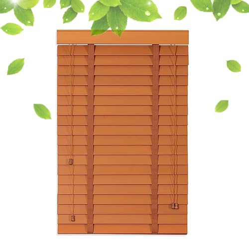Cortinas de madera maciza premium con láminas de 50 mm y contraventanas estéticas ajustables 2