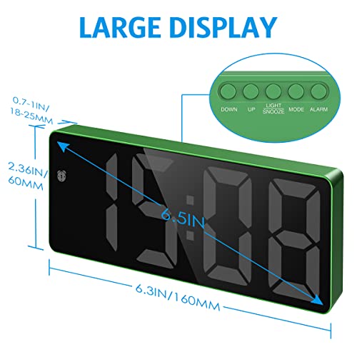 image for AMIR Digital Clock, Newest LED Clock for Bedroom, Electronic Desktop C