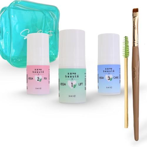 Kit rehaussement de sourcils 10 à 15 applications avec pochette et pinceau