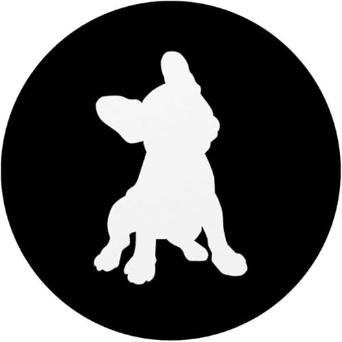 Miniatura 3 de Silueta con diseño de bulldog francés y silueta de sentado  PopSockets Grip y soporte para teléfonos y tabletas