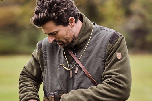 K & S Herren Schießweste Jagdweste Jagd Hundeführer Weste für Links- und Rechtsschützen Oliv Braun Schwarz (DE/NL/SE/PL, Alphanumerisch, S, Regular, Regular, Oliv)