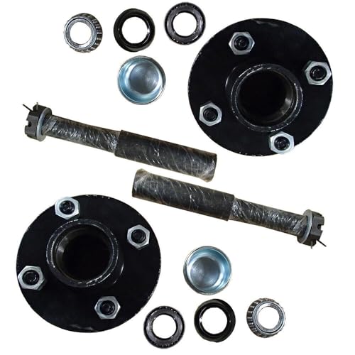(Pack of 2) Trailer Axle Kits with 4 on 4