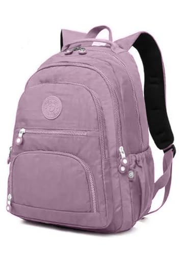 Mochila Feminina Escolar Tactel Resistente Trabalho Linda (Lilas)