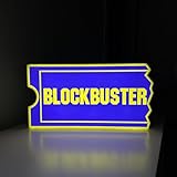 3DSIGN Blockbuster LED Sign – Nostalgic VHS Cassette Acrylic Lightbox for Bedroom, Gamer Room, or Office Wall Decor with 5V USB Powered Dimmable Night Light Lamp (18x10 inches)