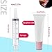 AMORIX 50PCS Lip Gloss Tubes Empty 10ml Pink Cap Lip Gloss Containers Lip Balm Tubes Cute Squeeze Tubes Lipgloss Making Supplies + 2 x 20ml Syringes Tag Labels for Lip Gloss Base
