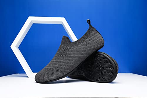 Image of QZKDM Lightweight Slip on Grip Indoor House Slippers Barefoot Non Slip Home Exercise Yoga Shoes for Men Women