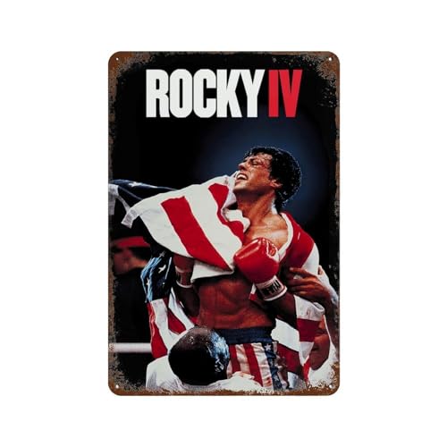 Affiche de film Rocky 4 - Décoration murale en métal - Décoration moderne de bar - 30 x 20 cm