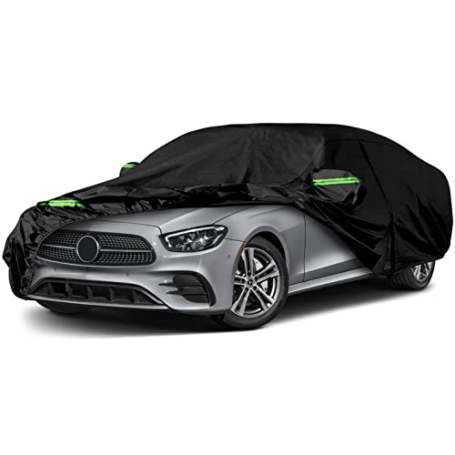 Image of Waterproof Car Covers Replace for 2006-2025 Mercedes Benz E-Class Sedan E200 E250 E300 E350 E450, 6 Layers All Weather Car Cover with Zipper Door for Snow Rain Dust Hail Protection (E-Class)