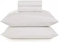 Jogo De Cama Casal 4pçs Hotel Motel Pousada Airbnb 180 Fios Teka Profiline Tecido Profissional Branco Resisitente a Lavação com Cloro