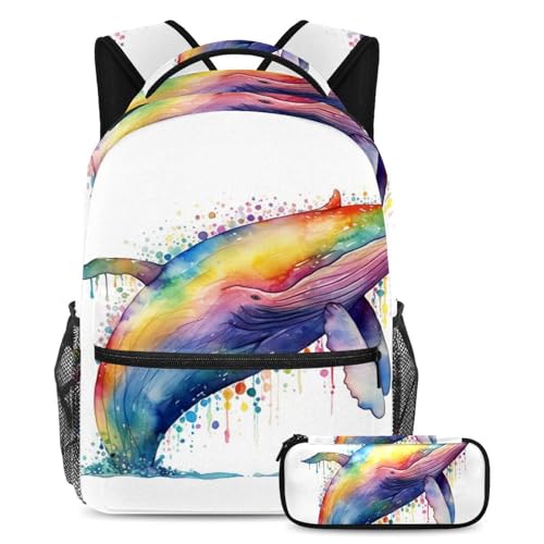 Sac de voyage pour étudiants et adolescents avec imprimé animaux marins