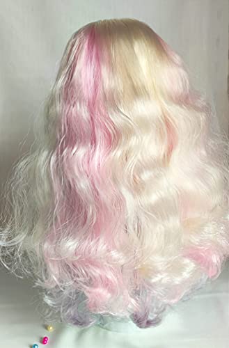 Puppe Blythe Gelenkkörper Nackt Lange Pastell Regenbogen Haare 30cm BJD Meerjungfrau Einhorn – Bild 6