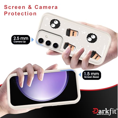 Image of Back Case Cover Compatible with Samsung Galaxy S25 5G | Cute Fun Cartoon Ball 3D Coffee Silicone Case | Body Protection | Camera Protection | Shock Proof | Color White | Pack of 1