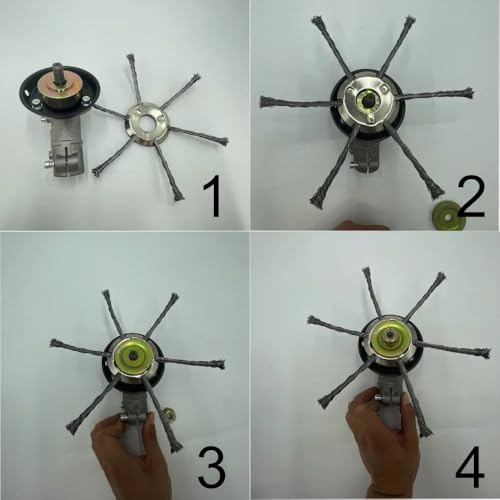 9 Inch Steel Weed Eater Trimmer Head Metal Blades for a Heavy-Duty Weed Brush Cutter Universal 2025 New Wire Trimming Head Replacement (1PCS, 6 Blade)