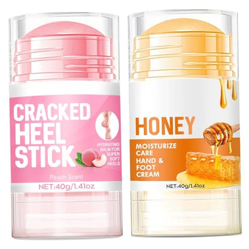 Crema para pies 2 uds, crema hidratante y antigrietas para reparación de pies, para reparación de talones, manos y rodillas secos agrietados, mujeres hombres