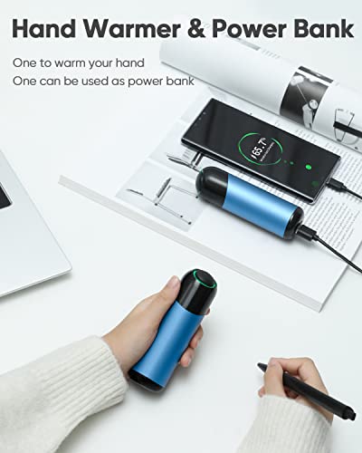 2-Pack Hand Warmers Rechargeable, 8000Mah Electric Portable Pocket Heater, 360° Heating Electric Hand Warmers, Portable Usb-C Hand Warmers Power Bank For Outdoors, Camping, Golf, Raynauds, Gifts #TOP3