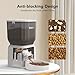 Olfjurk Automatic Dog & Cat Feeder, with Freshness Preservation, 4L Timed Cat Feeder with LCD Screen.Up to 6 Meals Per Day and 1-15 Portion for Cats & Dog (White)