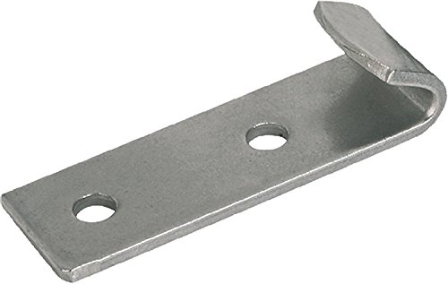 Image of Kipp 05530-9242452 Stainless Steel Clamp for Latch with Pull Bar, Style B, Natural Finish, 0.013 kg Weight, Metric