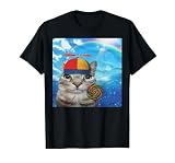 Happy Cat Dreamcore Funny Silly Kitten Brainrot Meme T-Shirt, Men, Black, Large