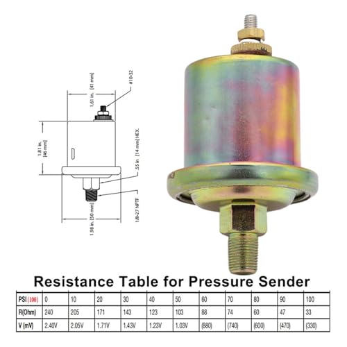 Sensor de presión ESP-100 para restaurar lecturas precisas de aceite de 100PSI 3