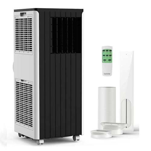 Image of Garvee 8000 BTU Portable Air Conditioner, 3-in-1 Cooling, Dehumidifier & Fan Portable AC for Bedroom & Small Rooms up to 350 Sq. Ft., Sleep Mode, 24-Hr Timer, Remote, Window Kit, 115V, Black Top