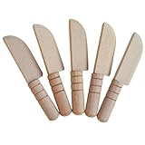 BCOATH 5 Stück Teiliges Holzspielzeug Küchenmesser Realistischer DIY Obstschneider Pädagogisches...