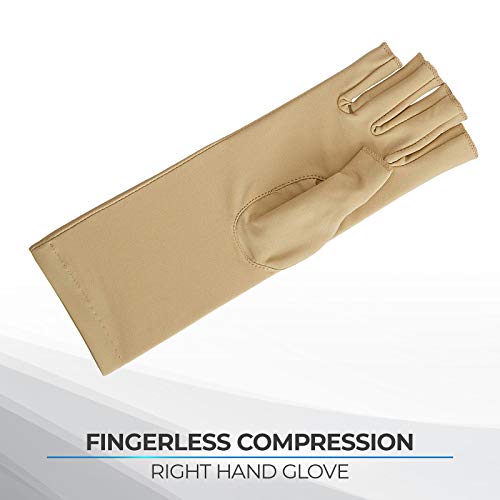 Rolyan Compression Glove, Fingerless Compression Glove for Arthritis for Men & Women, Arthritis