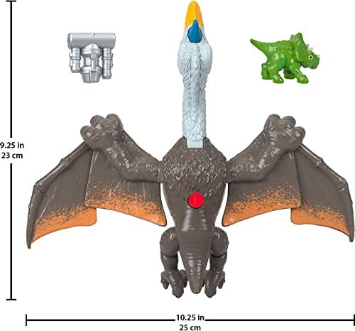 Fisher-Price Imaginext Jurassic World Dinosaur Toy Soaring Quetzal Figure Set for Pretend Play Preschool Kids Ages 3+ Years - image 6