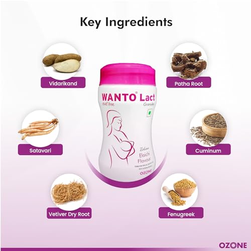 OZONE Wanto Lact Lactation Supplement for Increasing Breast Milk Supply(Elaichi Flavor), Granules, 200 G - Image 2