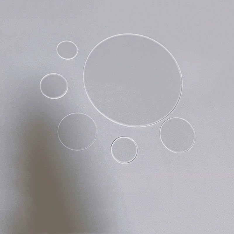 High-Quality 1mm Thick Optical-Grade Fused Silica Wafer - Quartz Glass Disk, Pack of 10 (3mm to 100mm Diameter)(10mm)