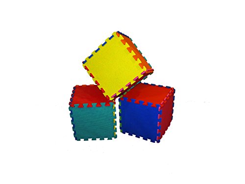 Image of 16 Piece Interlocking Puzzle Child Safe Play 7 Color Eva Foam Play