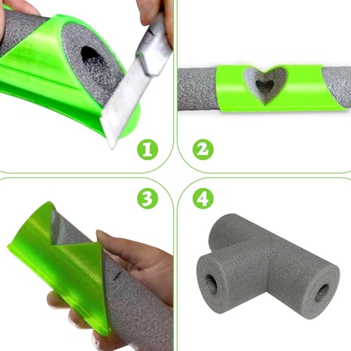 Rohrisolierung Schaumstoff,Gehrungslade Rohrisolierung für 13 mm, 15 mm,22mm und 22 mm Lagging Jig für Kupferrohrisolierung,Einfach zu Bedienen Wand Isolierung Rohr Clip