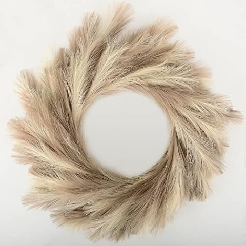 Perfnique Pampas Grass Wreath Cover