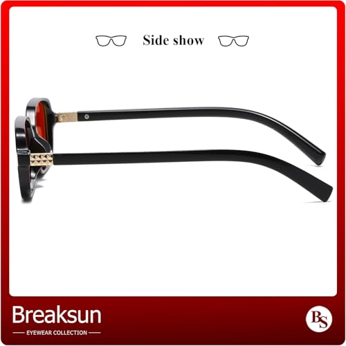 Image of Breaksun Retro Rectangle Glasses for Women Men Small Square Blue Light Blocking Glasses Vintage Eyeglasses