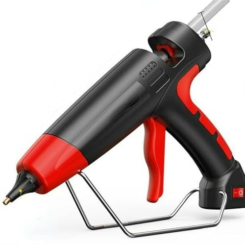 150w/300w/800w プロフェッショナルホットメルトグルーガン 銅ノズル付き 7mm/11mmグルースティック使用 プラスチック修理ツール 制作、DIY、アート、シール、ホームメンテナンス、(300W-Switch-Red)