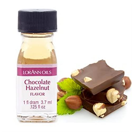 LorAnn Chocolate Hazelnut SS Flavor Flavor, 1 dram bottle (.0125 fl oz - 3.7ml - 1 teaspoon) - 2 pack