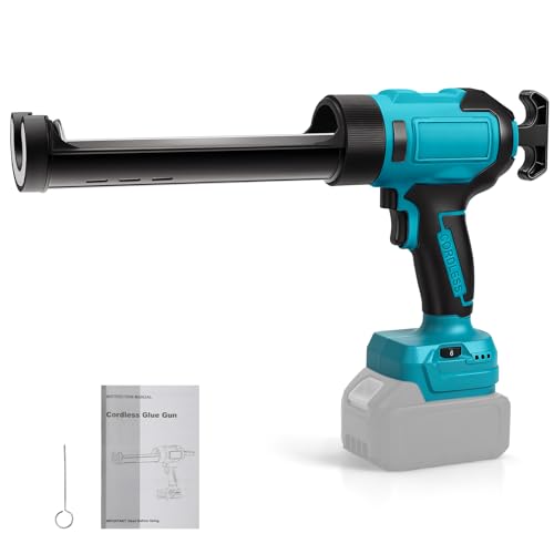 Cordless Sealant Gun Compatible with Makita 18V Battery (NO Battery), Electric Caulking Gun with 6 Adjustable Speed, Digital Display and LED Light, Silicone Caulking Tools for Filling, Sealing