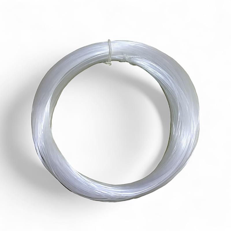 1mm Transparent Nylon Fish line(50 Mtrs,1 Roll)|Transparent Nylon Fish Wire|Fish Wire for Craft Making|Transparent Nylon String|Clear Nylon String|Narambu Thread Aari Work|Clear Nylon String Thread 1