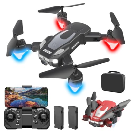 Image of Drone with 4k Camera Foldable 1080P HD Drone with FPV Live Video, Smart Gestures Selfie, Altitude Hold, One Key Take Off /Landing, 3D Flips for Kids and Adults. F3