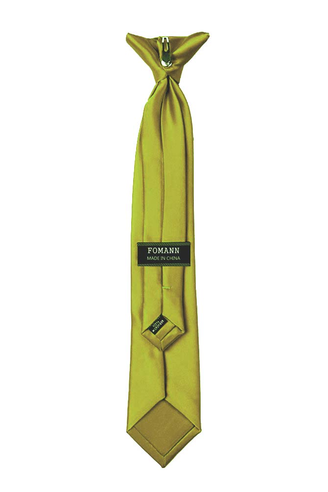 FOMANN Mens Clip on Ties Solid Uniform Clip-on Neck Ties for Police and Security Pullaway Clip Ties