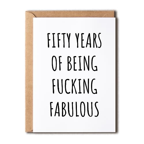 NTVShop Funny Birthday Card - 50Th Fabulous Birthday Card -