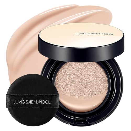 Image of JUNG SAEM MOOL Essential Skin Nuder Cushion | Natural Finish, Buildable Coverage Cushion Foundation by Korean Makeup Artist (Refill Not Included, 0.49 Fl Oz, SPF 50), 19 Pink Light