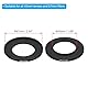 PATIKIL 43mm-67mm Metall Step-Up-Ring mit Reinigungstuch, 2er-Pack Kamera-Objektivadapterring Aluminium-Filteradapterring für Kameraobjektive, Schwarz