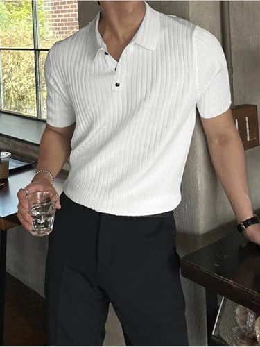 Image of Noble Monk Men's Regular Fit Polo T Shirt |Half Sleeves |Collar Tshirts | Casual T-Shirt | Popcorn T-Shirt for Men