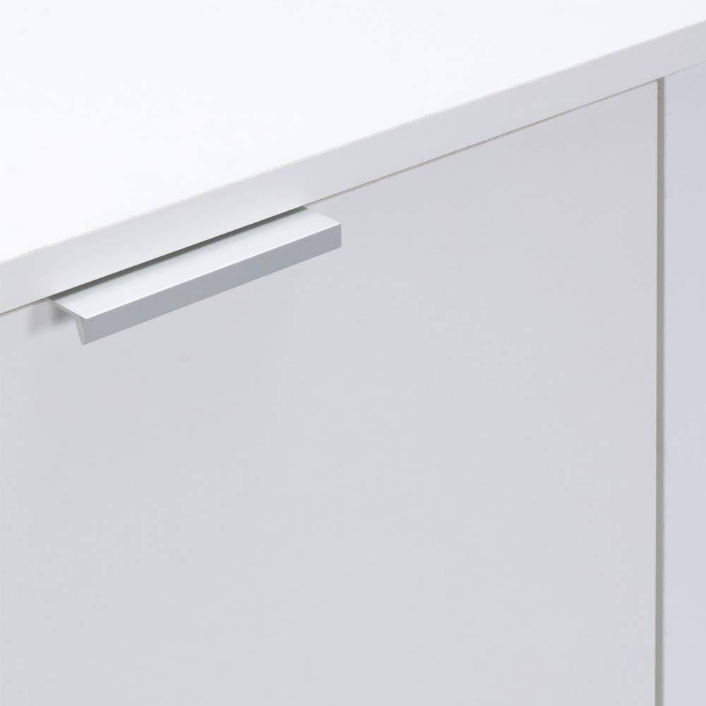 Casaria® Cassettiera Alba 2 Ante con Ripiani 71x74x35cm Comò Armadietto Ufficio Mobiletto Bianco