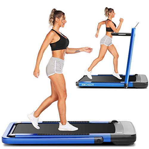 ANCHEER Treadmill,Folding Treadmill for Home,Electric 2-in-1 Under-Desk Treadmill with App & Remote Control, LED Display, Indoor Walking Running Exercise Machine Simple Assemble