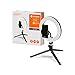 Produktbild Ledvance LED Ringlicht mit Stativ 190mm mit USB Anschluss, 72 LEDs dimmbar, 3000-5800k, 10W-400-500 Lm, 190mm, Ringleuchte für Handy, Makeup, Fotografie mit Bluetooth Fernbedienung, Schwarz