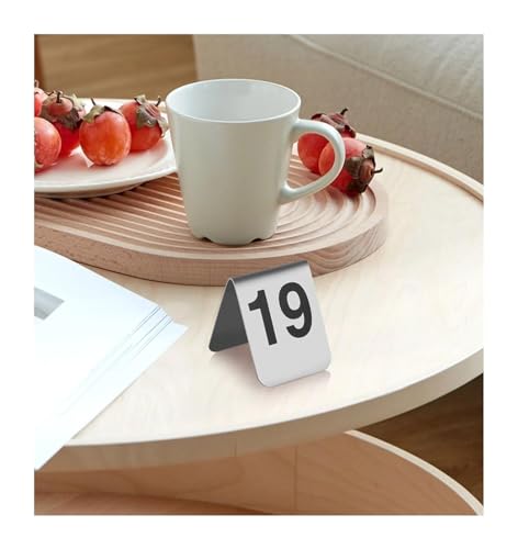 Cartes de numéro table double face acier inoxydable durable - 4