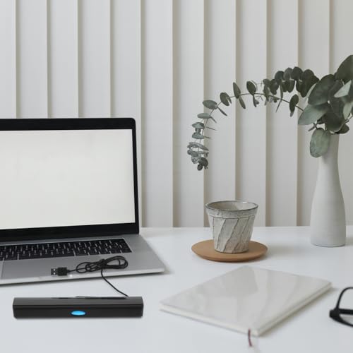 Image of UKCOCO USB 2.0 Soundbar Speaker for Laptop Desktop pc Tablet and Mobile Phone Mini Wired Stereo Sound Bar with 360 Surround Sound Compact USB Speaker for Office Workstation and Gaming