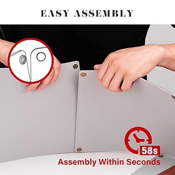 Tree Nest Albero di Natale Collare Rotondo Albero di Natale Gonna Anello Base Stand Durable Faux Leather Cover Decorazioni per albero di Natale 58.5cm semplice Texture (Marrone & Grigio, Medio)